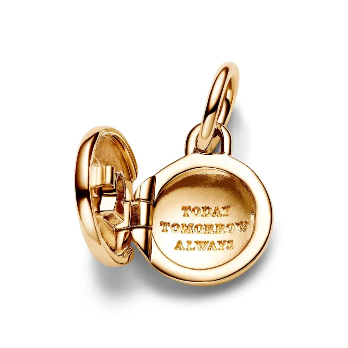 PandoraCharm Pendant Médaillon Amour Ouvrable et Gravable Doré