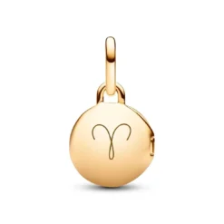 PandoraCharm Pendant Médaillon Amour Ouvrable et Gravable Doré