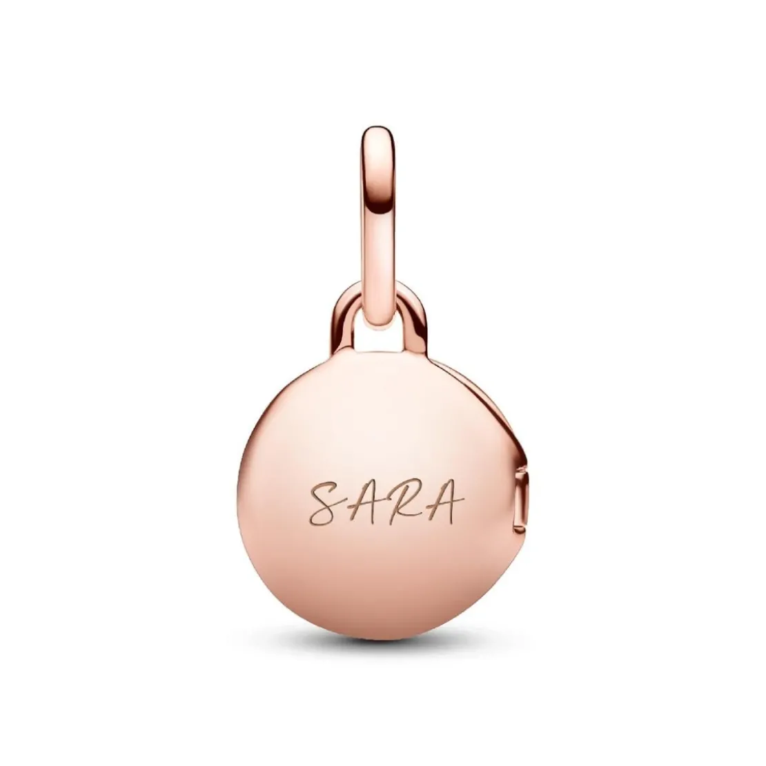 PandoraCharm Pendant Médaillon Amour Ouvrable et Gravable Doré Rose