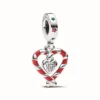 PandoraCharm Pendant Noël Double Cœur en Sucre d’Orge - Pandora Moments