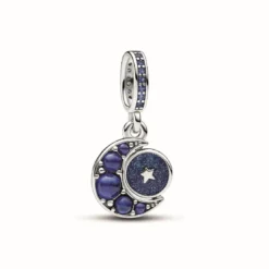 PandoraCharm Pendant Rotatif Lune Scintillante - Pandora Moments