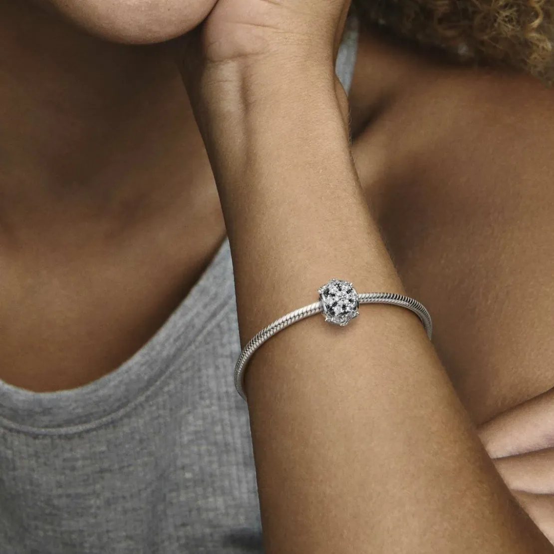 PandoraCharm Rond Herbier Scintillant Pandora Timeless