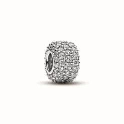 PandoraCharm Triple Rang Pavé Scintillant - Pandora MomentsArgent