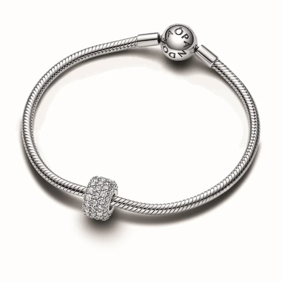 PandoraCharm Triple Rang Pavé Scintillant - Pandora MomentsArgent