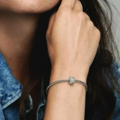 PandoraCharm Triple Rang Pavé Scintillant - Pandora MomentsArgent