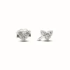 PandoraClous d’Oreilles Cœur Trois Pierres - Pandora TimelessArgent