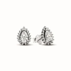 PandoraClous d’Oreilles Halo Poire Scintillant - Pandora Timeless