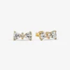 PandoraClous d’Oreilles Nœud Scintillant Doré