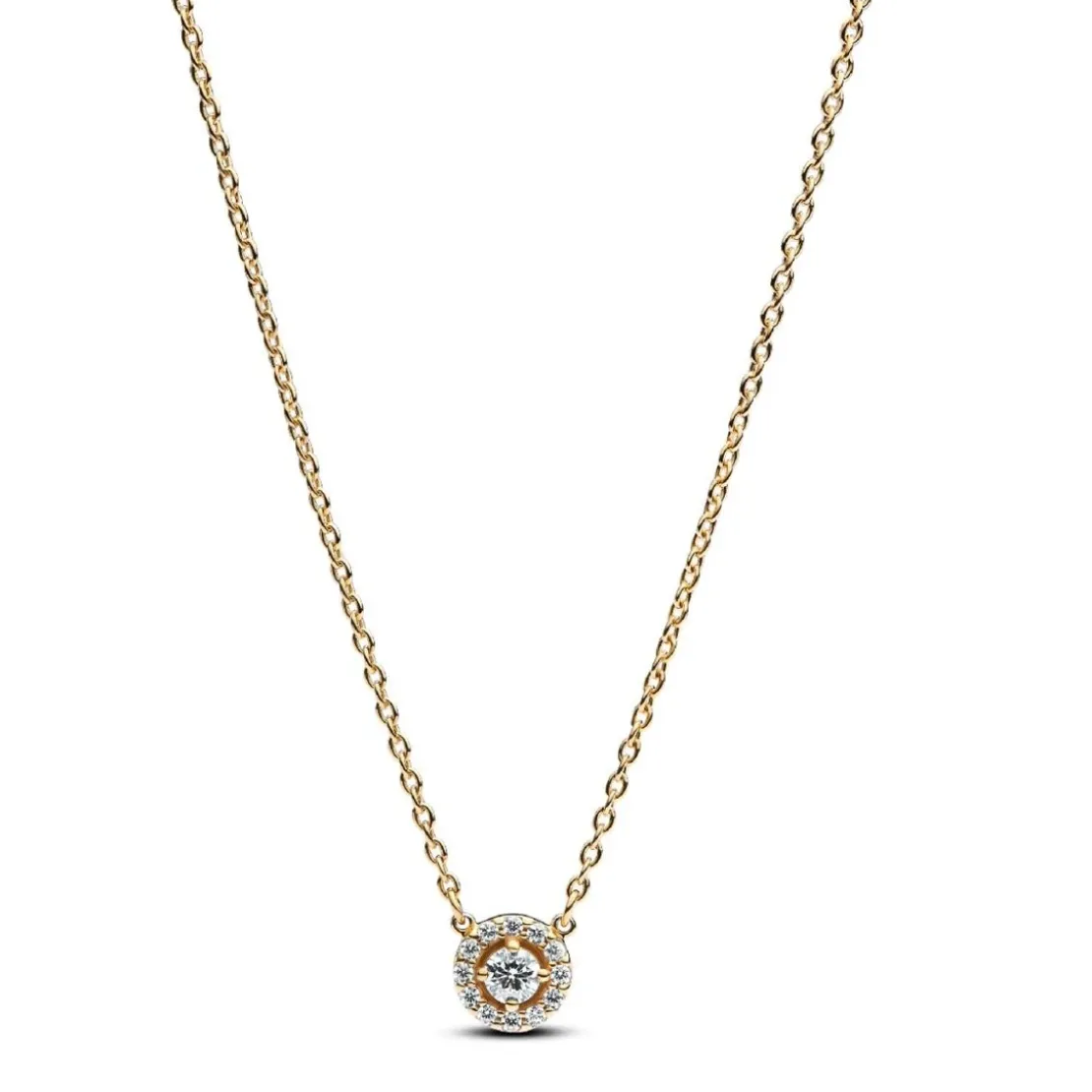 PandoraCollier avec Pendentif Halo Rond Pavé