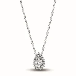 PandoraCollier Halo Poire Scintillant - Pandora Timeless