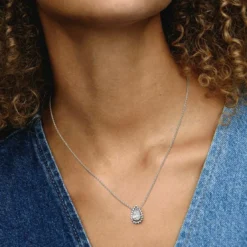 PandoraCollier Halo Poire Scintillant - Pandora Timeless