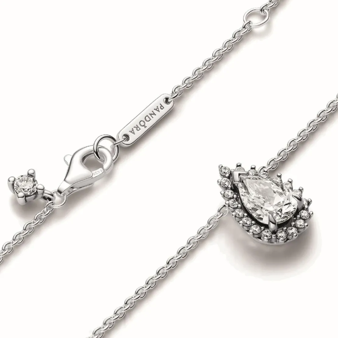 PandoraCollier Halo Poire Scintillant - Pandora Timeless