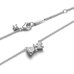 PandoraCollier Nœud Scintillant Argent