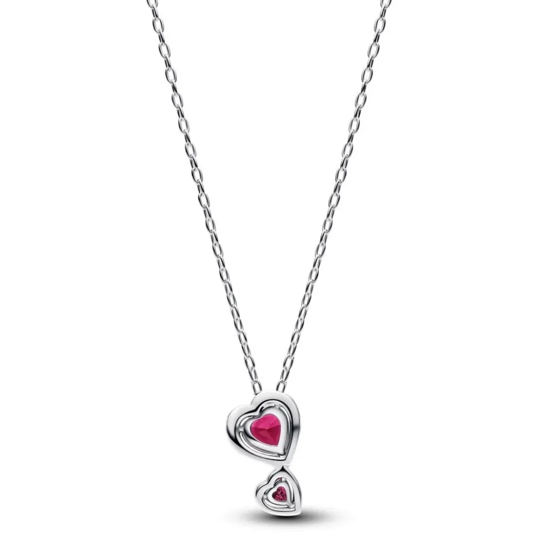PandoraCollier à Pendentif Cœurs Halo Rouge