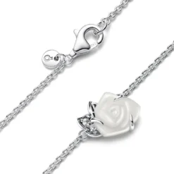 PandoraCollier Rose Épanouie Blanche