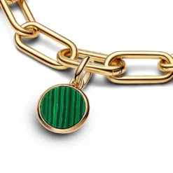 PandoraMini Charm Médaillon Gravable Vert