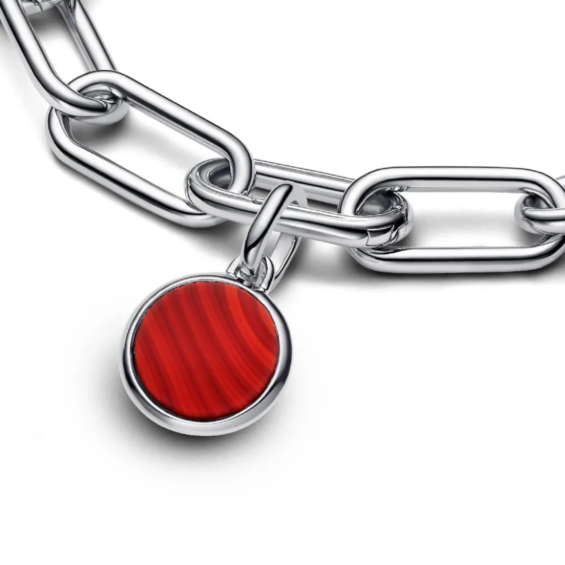PandoraMini Charm Médaillon Gravable Verre de Murano Rouge