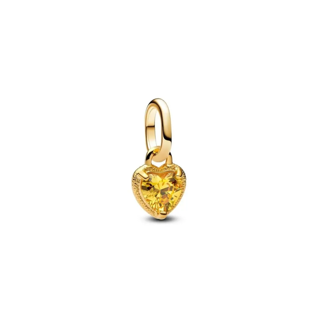 PandoraMini Dangle Cœur Métal Doré 763862C01