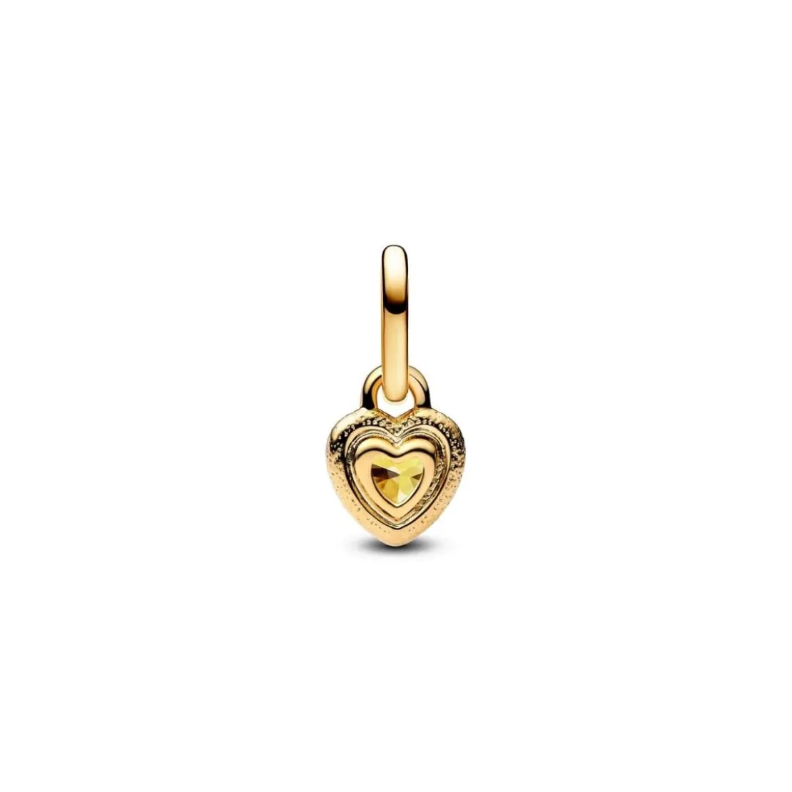 PandoraMini Dangle Cœur Métal Doré 763862C01