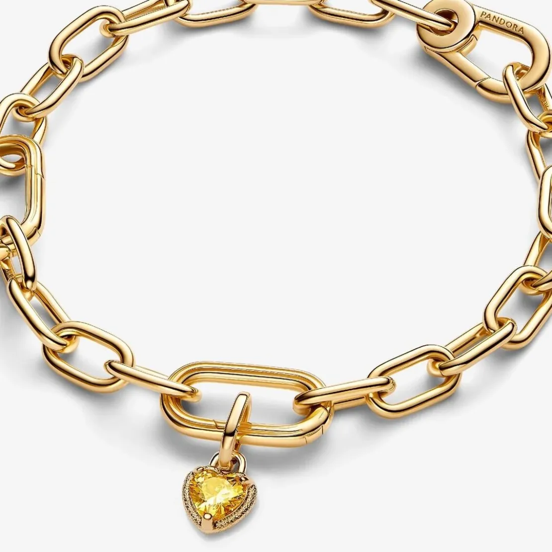PandoraMini Dangle Cœur Métal Doré 763862C01