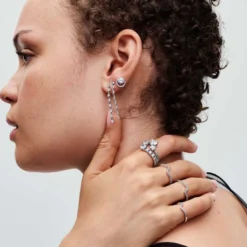 PandoraPendantes femme en argent sterling avec zircons Pandora Timeless