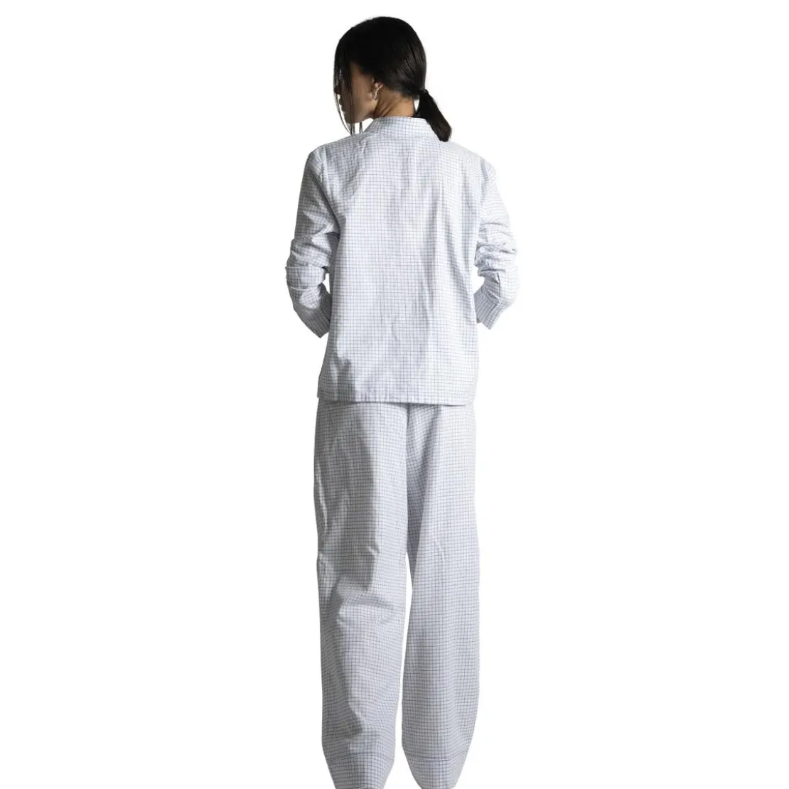 PassionataAudrey - Haut de pyjama manches longues bleu en coton