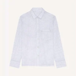 PassionataAudrey - Haut de pyjama manches longues bleu en coton