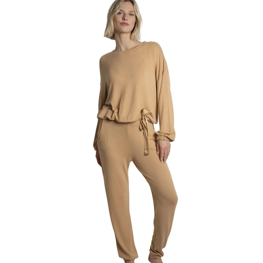PassionataOcea t-shirt manches longues marron en viscose