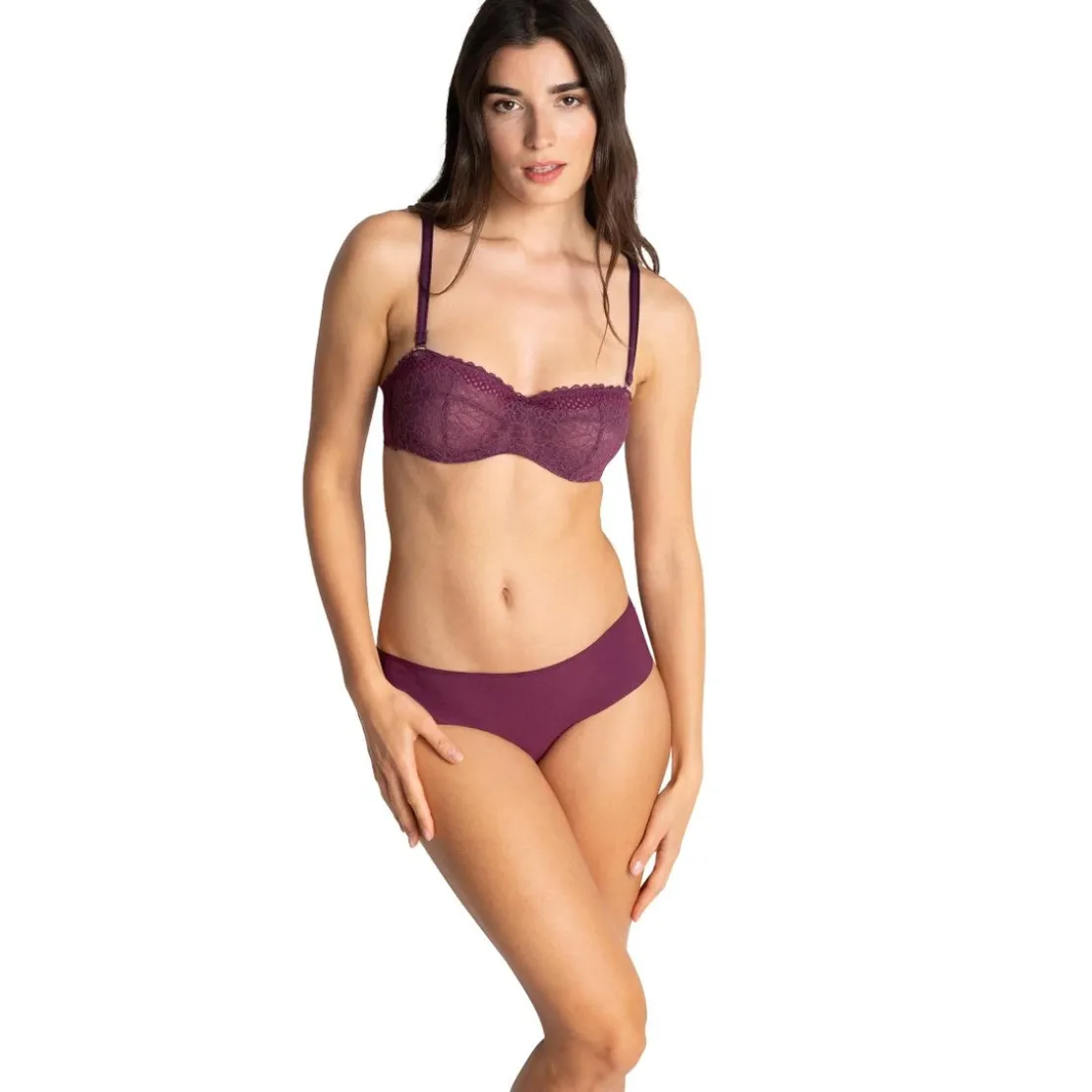 PassionataSoutien-gorge bandeau à armatures violet- Pila