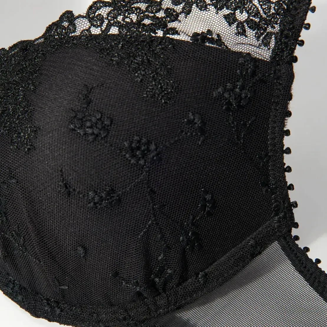 PassionataSoutien-gorge push-up à armatures - Noir- White Nights