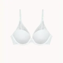 PassionataSuzy - Soutien-gorge plongeantavec coques blanc