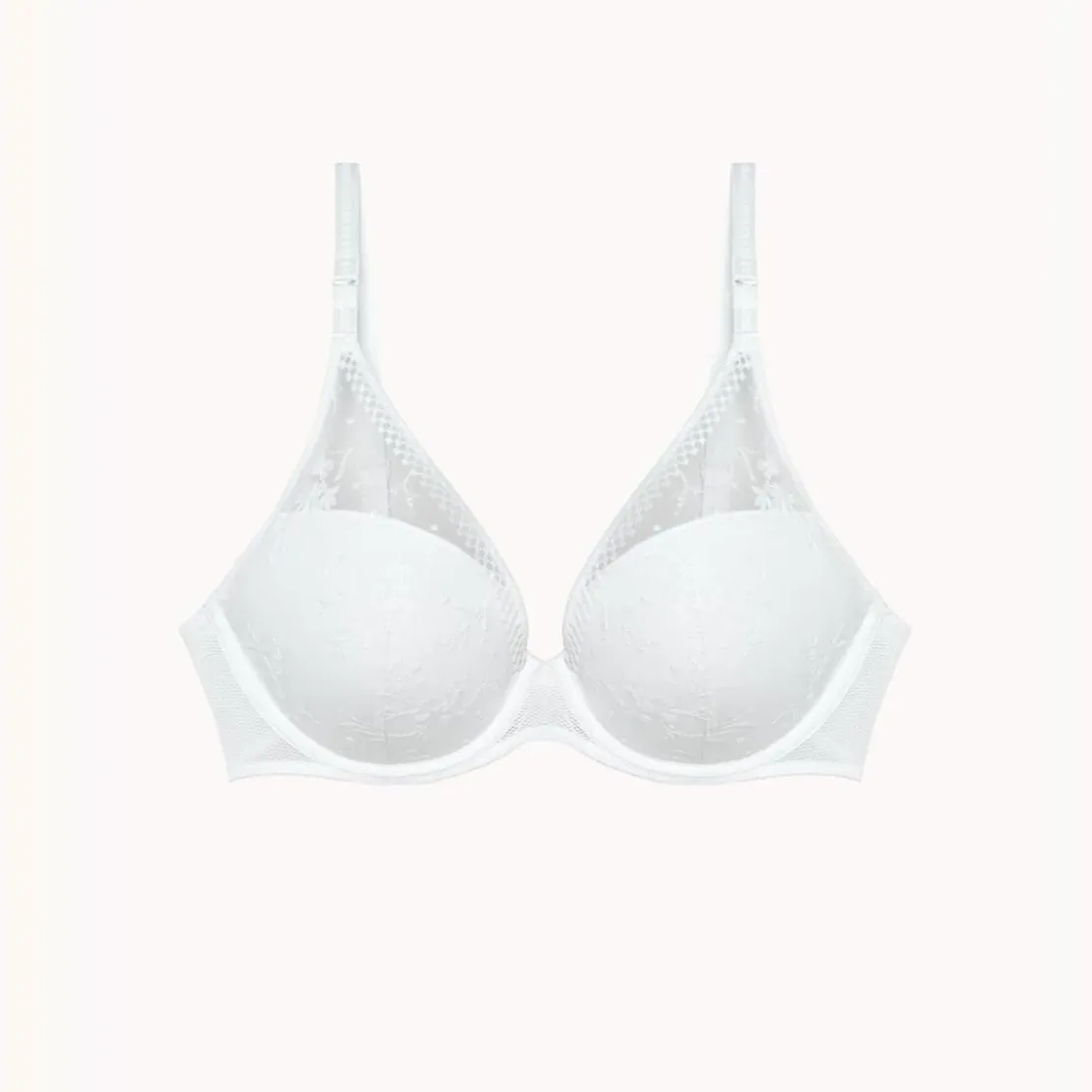 PassionataSuzy - Soutien-gorge plongeantavec coques blanc