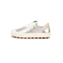 PataugasChaussure Pataugas femme tendance avec une semelle crantée épaisse - Argent en cuir