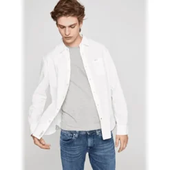Pepe JeansChemise manches longues Homme blanc en coton
