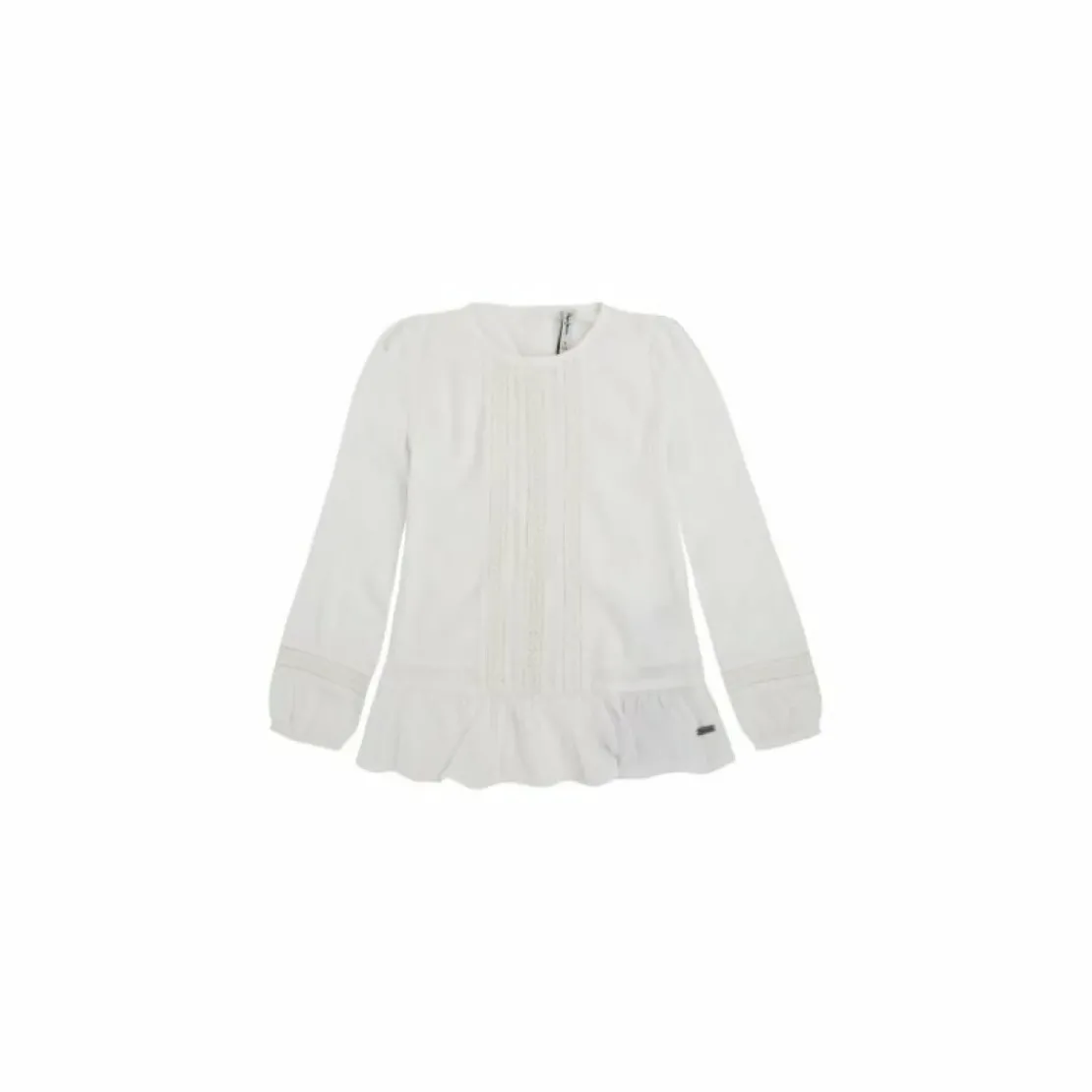 Pepe JeansChemise manches longues galon de dentelle fille Brianda Pepe Jeans - Blanc en viscose