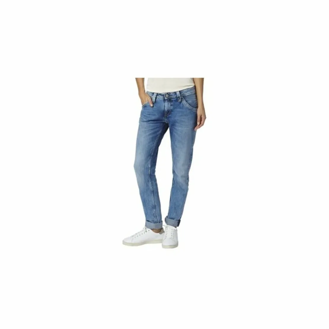 Pepe JeansJean Boy Friends femme Pepe Jeans - Bleu en lin