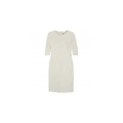 Pepe JeansRobe manches courtes tissu fantaisie reliéfé femme Savick Pepe Jeans - Blanc en coton