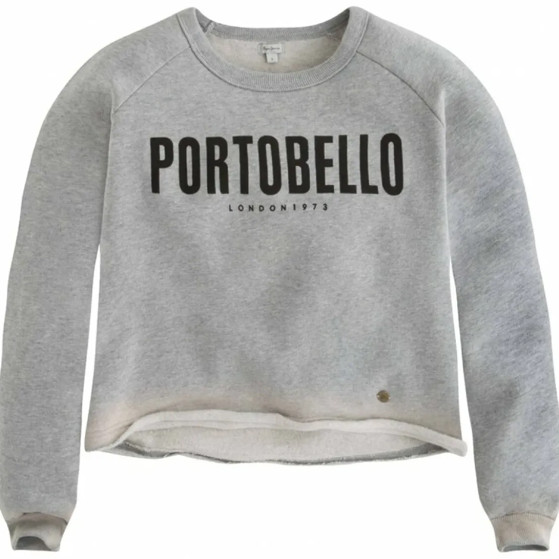 Pepe JeansSweat col rond manches longues imprimé graphique Kari Teen fille Pepe Jeans - Gris en coton
