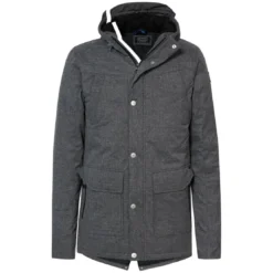 PetrolManteau homme noir gris chiné
