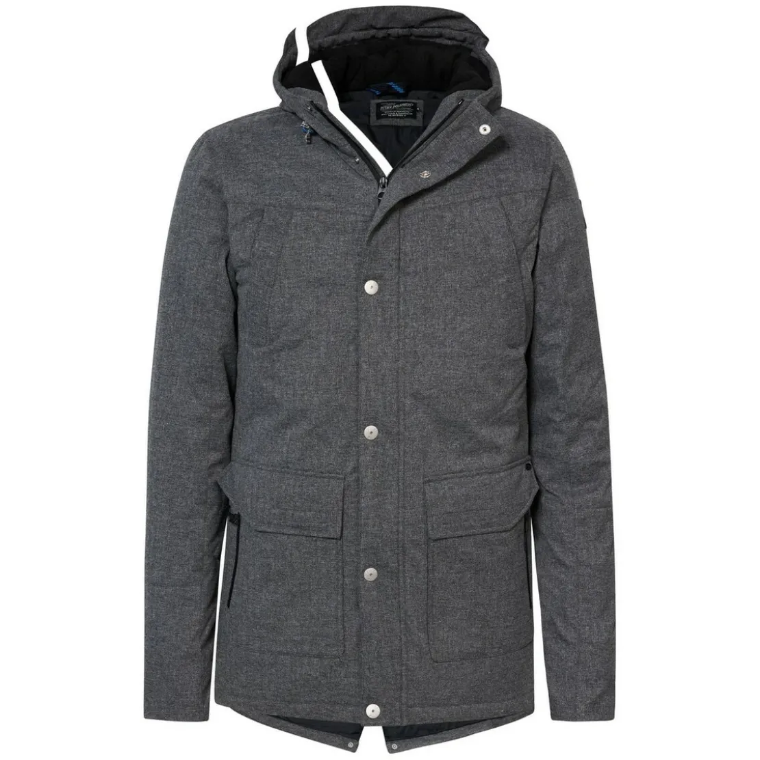 PetrolManteau homme noir gris chiné