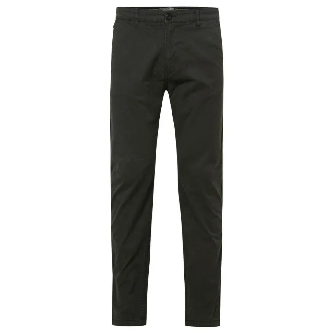 PetrolPantalon chino homme vert forêt marron en coton