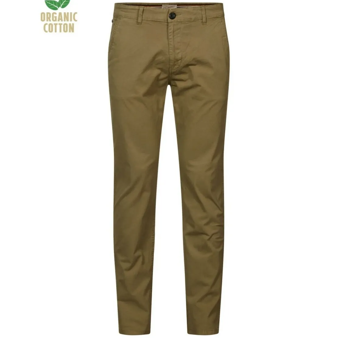 PetrolPantalon chino kaki en coton