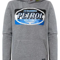 PetrolSweat à capuche garçon gris clair en coton