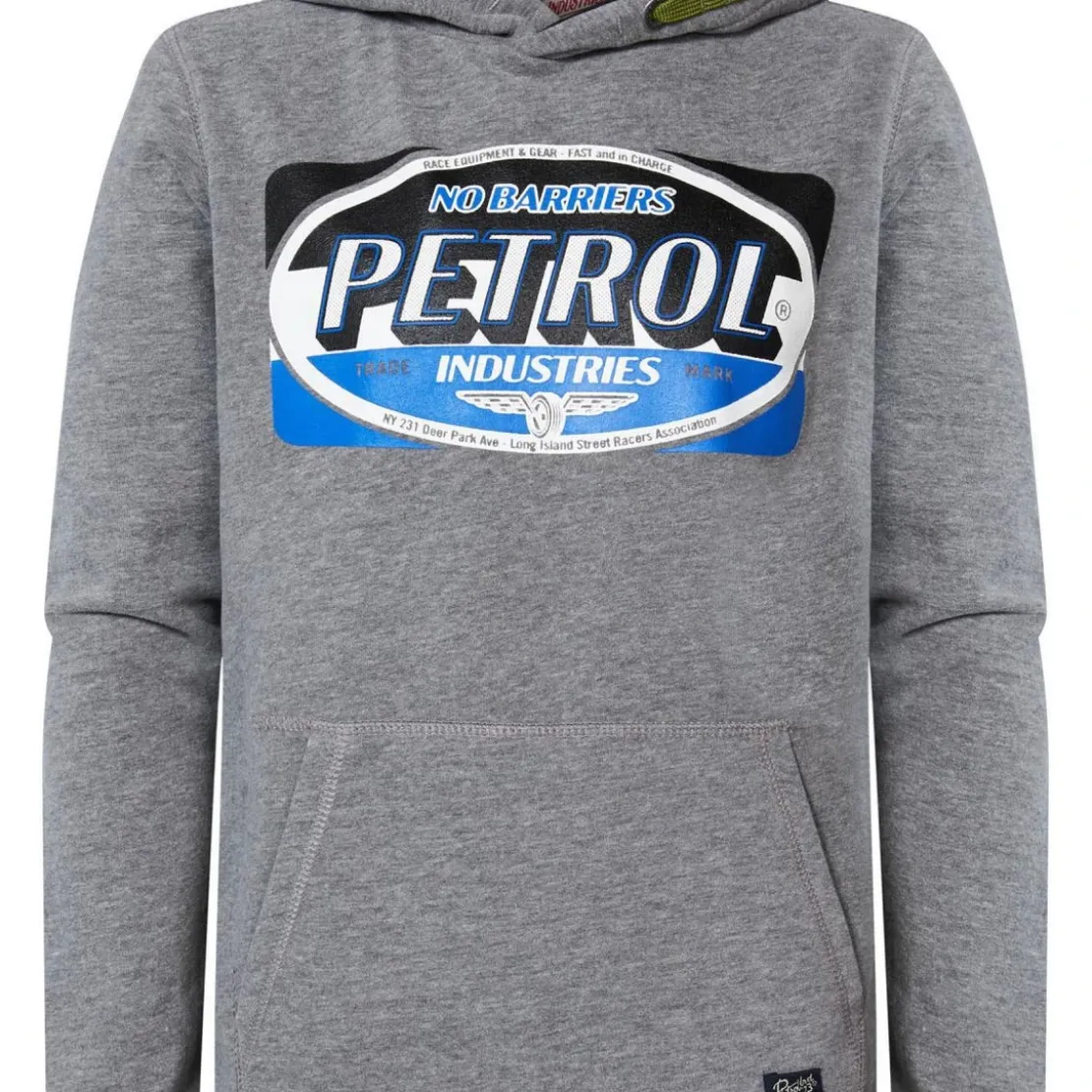 PetrolSweat à capuche garçon gris clair en coton