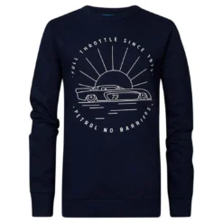 PetrolSweatshirt garçon bleu en coton