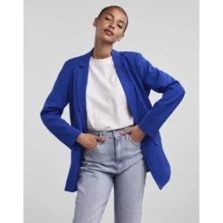PiecesBlazer classique oversize fit col italien bleu Tess