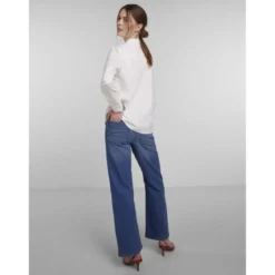 PiecesChemise col boutonné manches longues blanc en coton