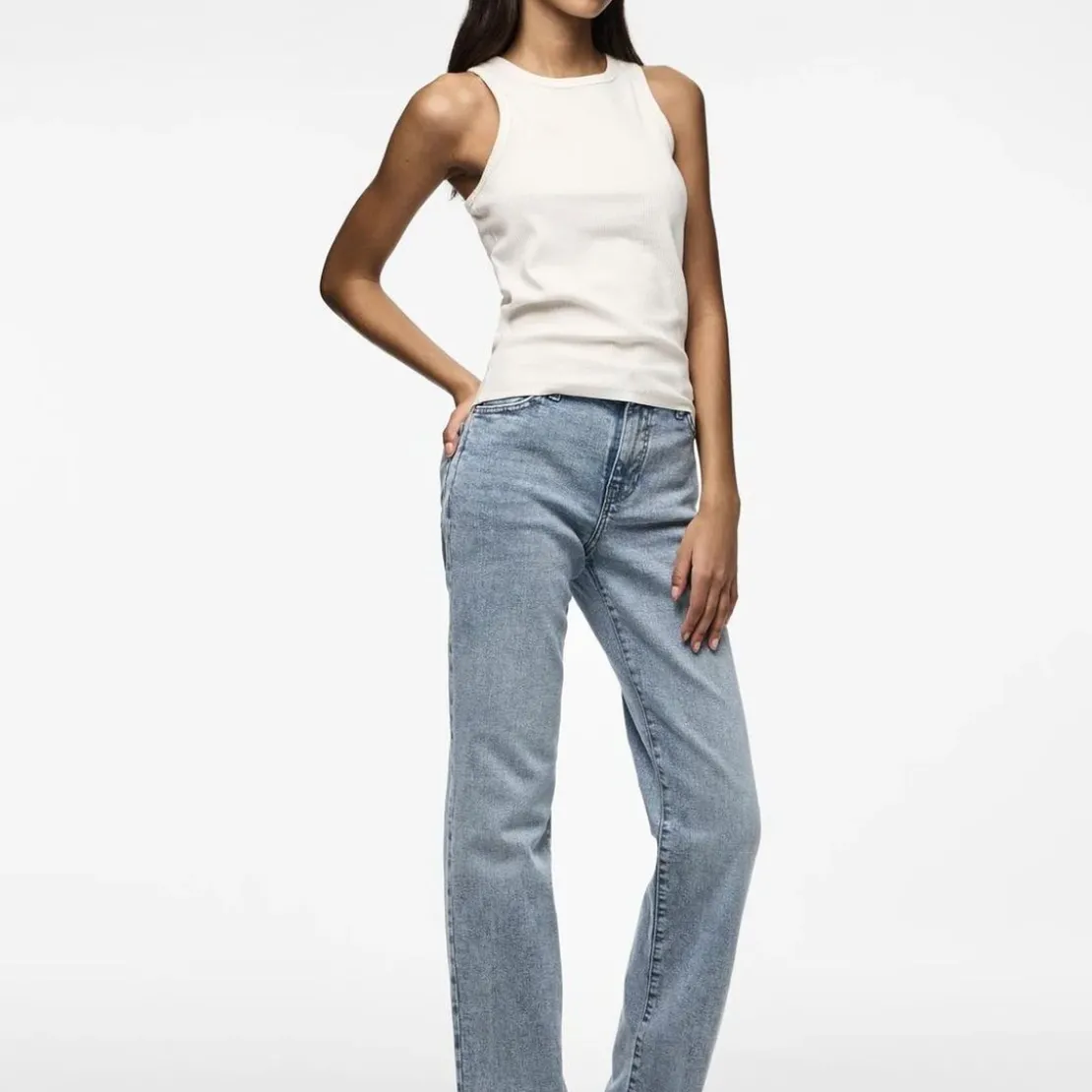 PiecesJean droit bleu denim Kelly