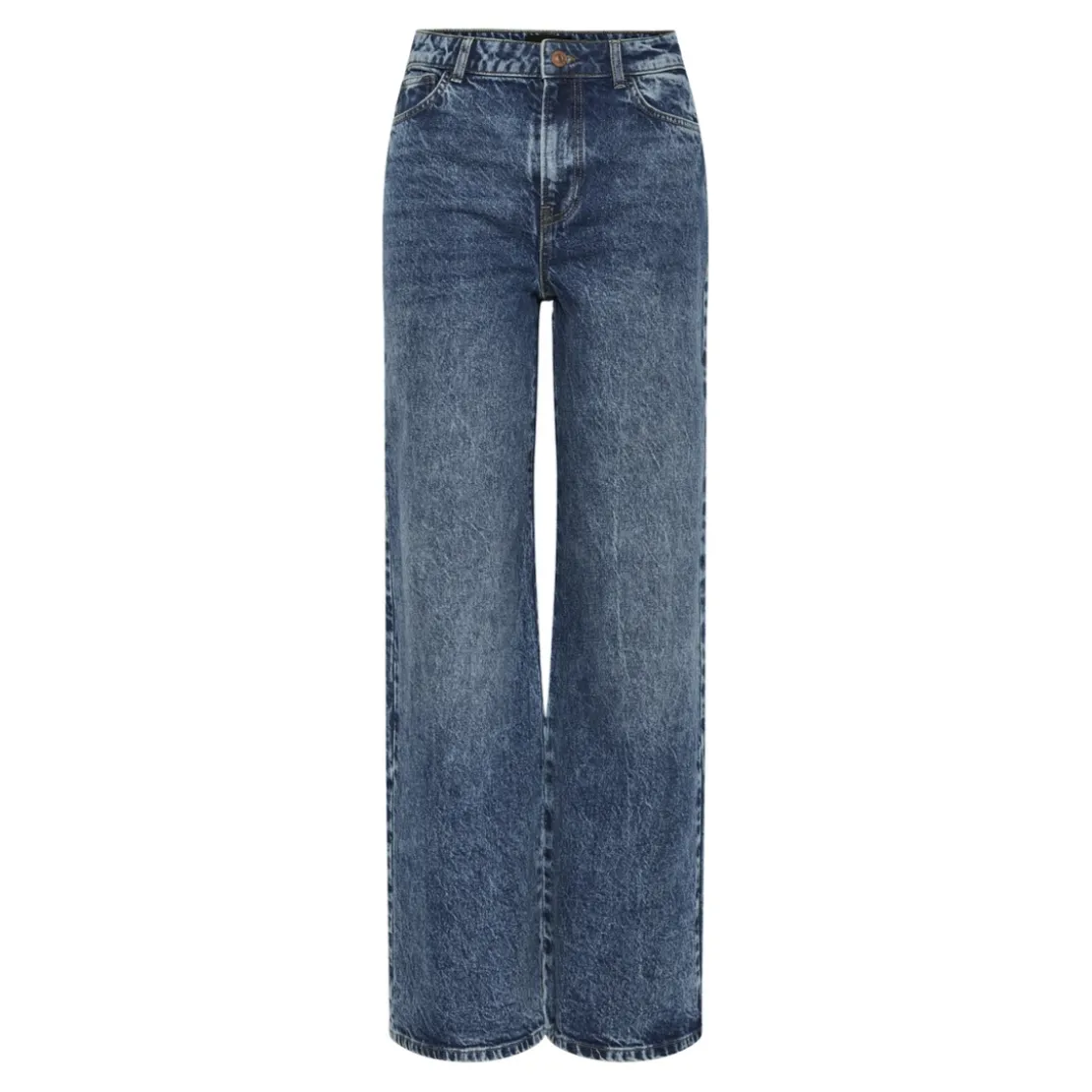 PiecesJean droit taille haute en coton Selma bleu Amy
