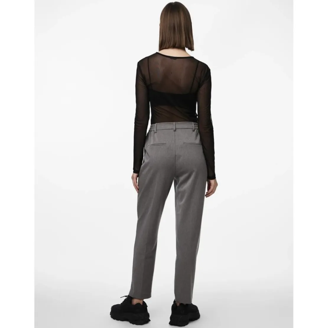 PiecesPantalon de tailleur large gris Cate
